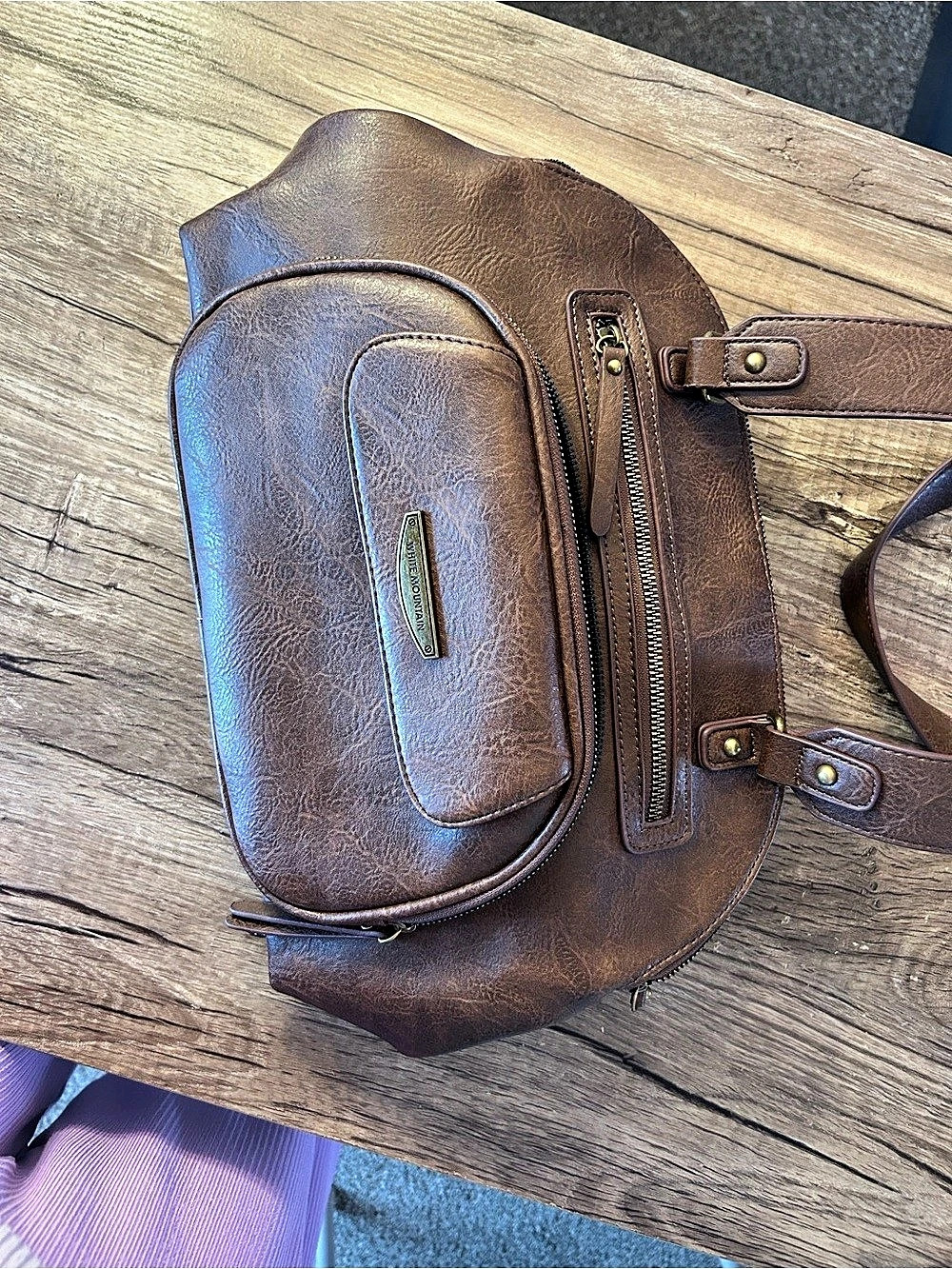 White Mountain Brown Shoulder Bag NWT